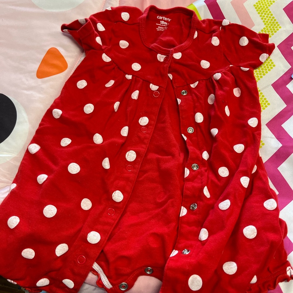 Carter's Red Baby Outfit with White Dots